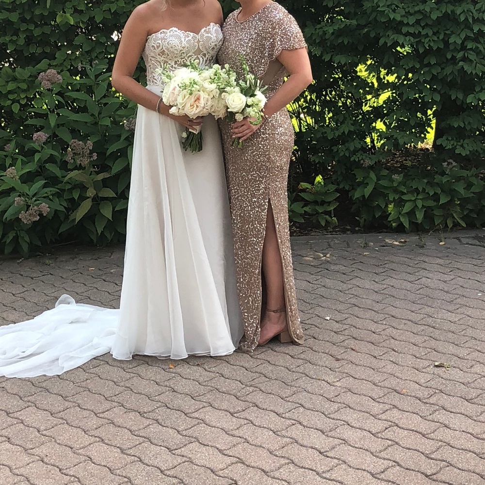 Adrianna Papell sequin and embellished gown